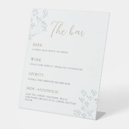 Floral Greenery Wedding Reclamebord Met Voetstuk