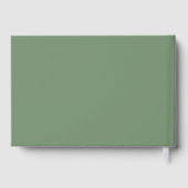 Floral Greenery White Roses Elegant Wedding Gastenboek (Achterkant)