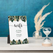 Floral Greenery Wifi Password Business Fotoplaat (Zijkant)