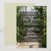Floral Greenhouse Wedding Kaart (Voorkant / Achterkant)