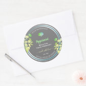 Floral Grey Product Packaging Labels Silver Effect (Envelop)
