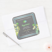 Floral Grey Product Packaging Labels Silver Effect (Envelop)