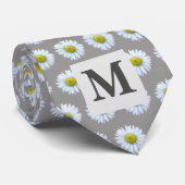 Floral Grey Stropdas (Opgerold)