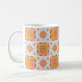 Floral Grid Ceramic Mug Koffiemok (Links)