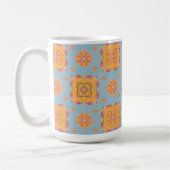 Floral Grid Koffiemok (Links)