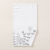 Floral gris et blanc moderne (Serviette à main)
