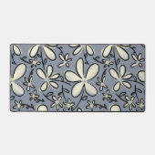 Floral Gris et motif de fleur de crème (Recto)