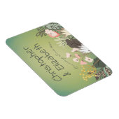 Floral Groen Monogram Cruiseschip Deurzoeker Magneet (Rechterzijde)