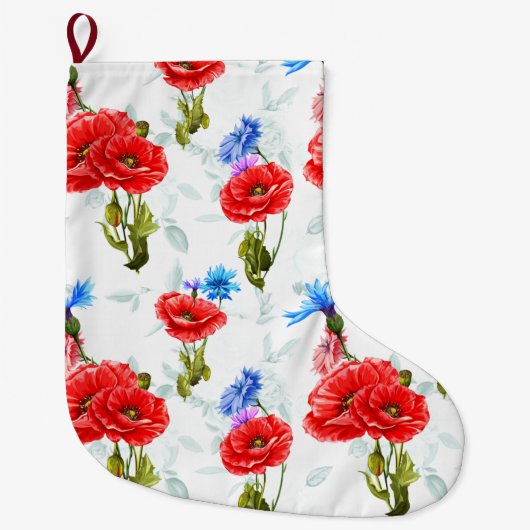 Floral Grote Kerstsok (Voorkant)