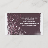Floral Grunge Carte de visite (Dos)