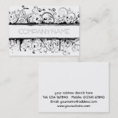 Floral Grunge Carte de visite (Devant / Derrière)