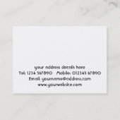 Floral Grunge Carte de visite (Dos)