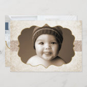 Floral Grunge double face 2 photo Carte de vacance (Devant / Derrière)