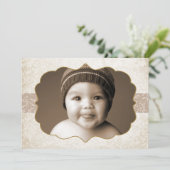 Floral Grunge double face 2 photo Carte de vacance (Debout devant)