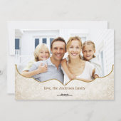 Floral Grunge double face 2 photo Carte de vacance (Dos)