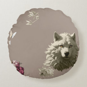 Floral Guardian - Coussin rond