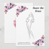 Floral Guess la robe Fête des mariées cartes de je (Devant / Derrière)