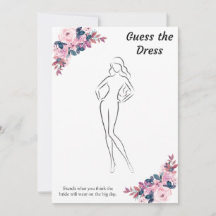 Floral Guess la robe Fête des mariées cartes de je
