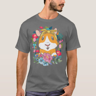 Floral Guinea Pig T-shirt