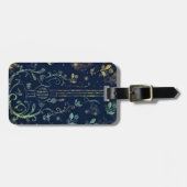 Floral Guitar Bagagelabel (Voorkant horizontaal)