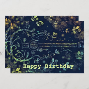 Floral Guitar Bonne carte d'anniversaire