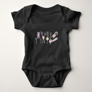 Floral Hairdresser Haarstylist Barber Tools Flower Romper