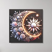 Floral Half Moon Stretched Canvas (Voorkant)