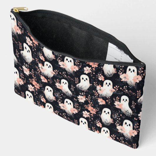Floral Halloween Ghost Make-up Bag Etui (Open)