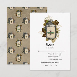 Floral Halloween Gothic Witch Poison RSVP Kaartje