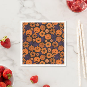 Floral Halloween Servet