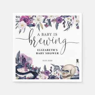 Floral Halloween Skull Baby is Brouwdouche Servet