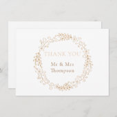 Floral Halo Laurel Garland Mariage Merci (Devant / Derrière)