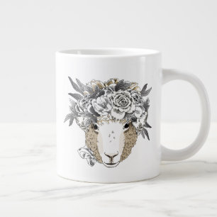 Floral Halo Sheep Extra Grote Beker