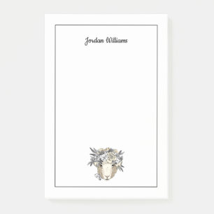 Floral Halo Sheep Jouw namen toevoegen Post-it® Notes