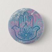 Floral Hamsa Button (Voorkant)