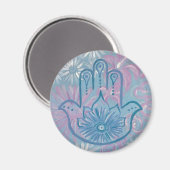 Floral Hamsa Magnet Magneet (Voorkant / Achterkant)