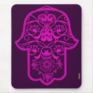Floral Hamsa Pink Muismat