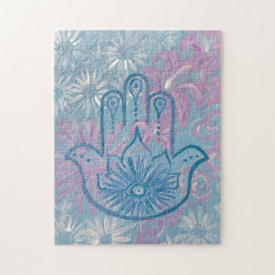 Floral Hamsa Puzzel Legpuzzel