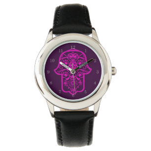 Floral Hamsa Wrist Watch Horloge