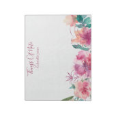 Floral Hand met "Dingen van nota's" Notitieblok (Gedraaid)