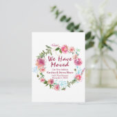 Floral Hand met het opschrift "We hebben verhuisd" Briefkaart (Staand voorkant)
