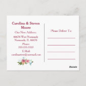 Floral Hand met het opschrift "We hebben verhuisd" Briefkaart (Achterkant)