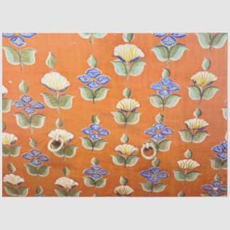 Floral hand painted Indian wall art Tissuepapier