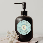 Floral Handgemaakte Product Label Sticker