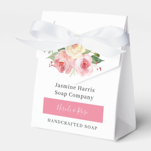 Floral Handgemaakte Zeep Neroli en Roos Favor Box Bedankdoosjes (Voorkant Zijde)