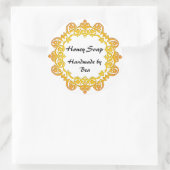 Floral  Handmade Soap Labels Yellow (Tas)