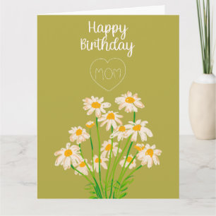 Floral Happy Birthday Mom Kaart
