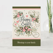  Floral Happy Easter Inspirivity Kaart (Voorkant)