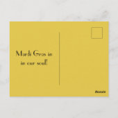 Floral Happy Mardi Gras uit New Orleans Briefkaart (Achterkant)