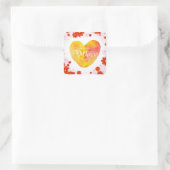 Floral Happy Moederdag, beste mama ooit Vierkante Sticker (Tas)